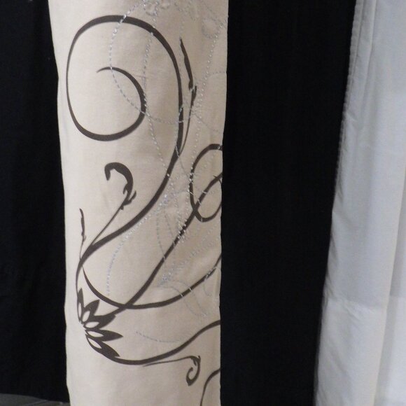 NWT BCBG sz SM LG XL 95% cotton BEIGE & BROWN STUDDED 2 PIECE TRACKSUIT - Picture 8 of 14